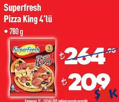 SUPERFRESH PİZZA KİNG 4'LÜ 780 G